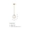 Designers Fountain Sky Fall 60 Watt 1-Light Brushed Gold Contemporary Pendant Light with Etched Fluted Glass Shade D311C-10P-BG - alternate 2